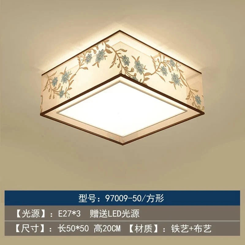 Lustre Chinois Plafonnier Chinoiserie pour Chambre Rétro | Marco Lucetti B 50CM