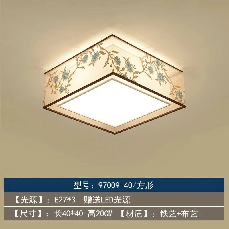 Lustre Chinois Plafonnier Chinoiserie pour Chambre Rétro | Marco Lucetti D 40CM