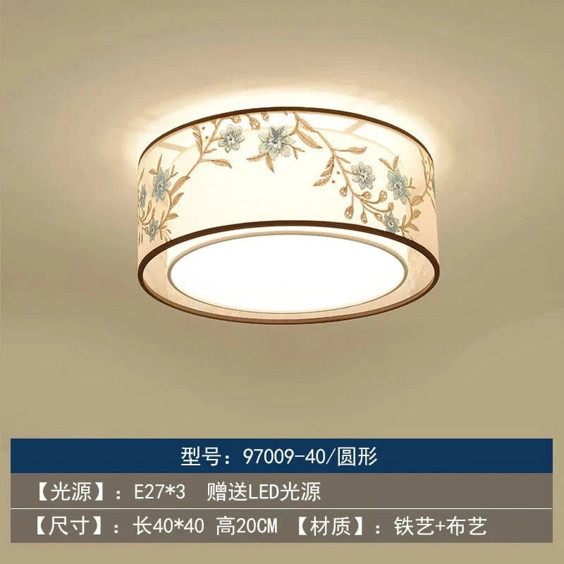 Lustre Chinois Plafonnier Chinoiserie pour Chambre Rétro | Marco Lucetti E 40CM