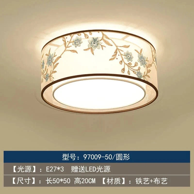 Lustre Chinois Plafonnier Chinoiserie pour Chambre Rétro | Marco Lucetti E 50CM