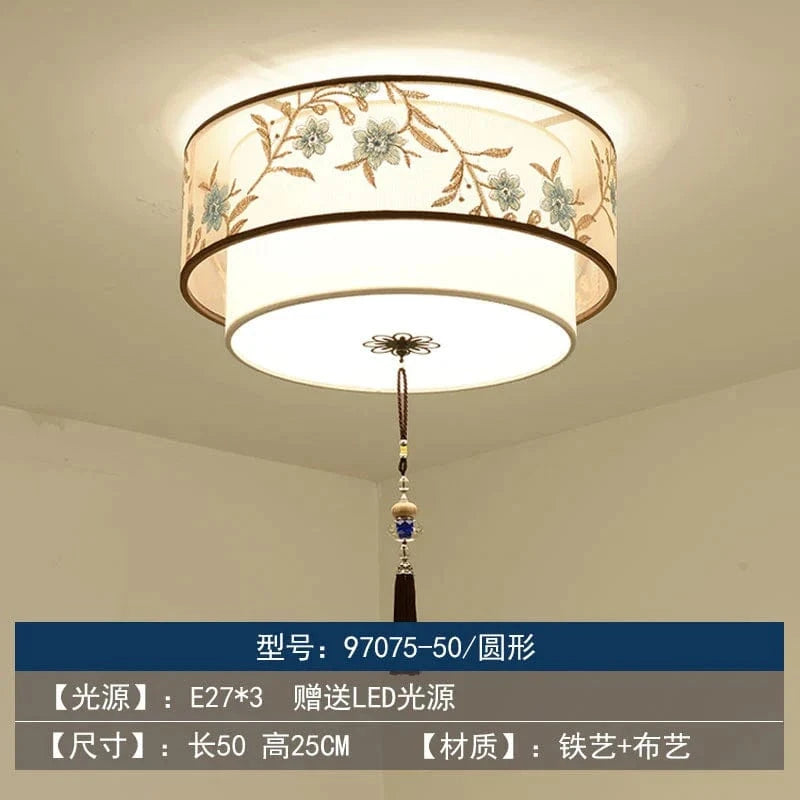 Lustre Chinois Plafonnier Chinoiserie pour Chambre Rétro | Marco Lucetti F 50CM