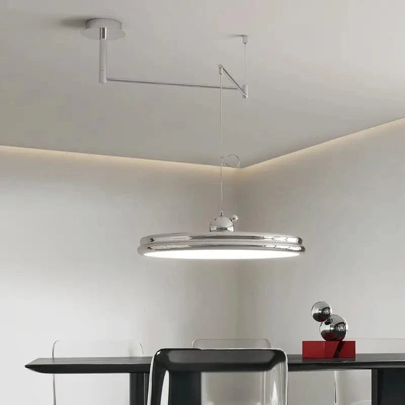 Lustre chromé à bras oscillants rotatifs - 360° | Marco Lucetti