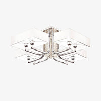 Lustre Chromé en Cristal et Verre - Grand Abat-Jour Luxe | Marco Lucetti Petit