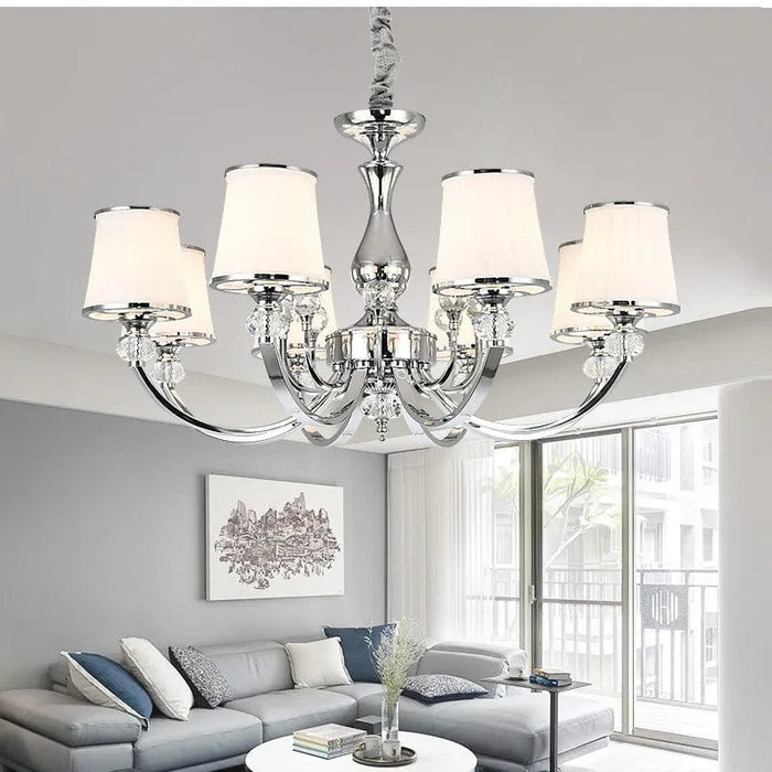 Lustre Chrome Led Cristal Moderne E14 | Marco Lucetti