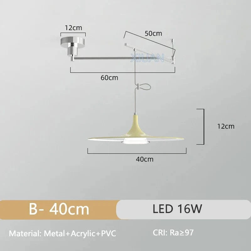 Lustre Chrome Minimaliste | Marco Lucetti B 40 cm / Télécommande