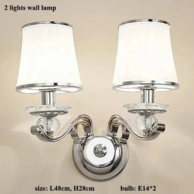 Lustre Chromé Moderne - Abat-jours Blancs | Marco Lucetti 2 lumières / Lumière chaude (2500k)