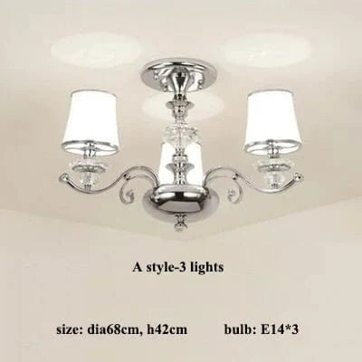 Lustre Chromé Moderne - Abat-jours Blancs | Marco Lucetti A-3 lumières / Lumière chaude (2500k)