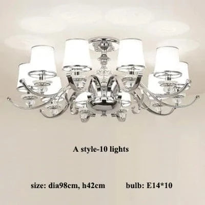 Lustre Chromé Moderne - Abat-jours Blancs | Marco Lucetti Feux A-10 / Lumière chaude (2500k)