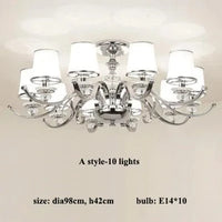 Lustre Chromé Moderne - Abat-jours Blancs | Marco Lucetti Feux A-10 / Lumière chaude (2500k)