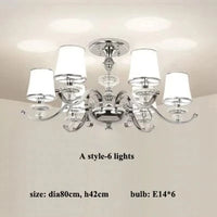 Lustre Chromé Moderne - Abat-jours Blancs | Marco Lucetti Feux A-6 / Lumière chaude (2500k)