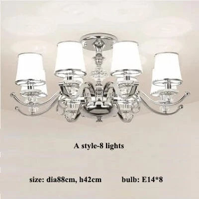 Lustre Chromé Moderne - Abat-jours Blancs | Marco Lucetti Feux A-8 / Lumière chaude (2500k)