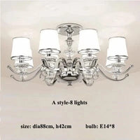 Lustre Chromé Moderne - Abat-jours Blancs | Marco Lucetti Feux A-8 / Lumière chaude (2500k)