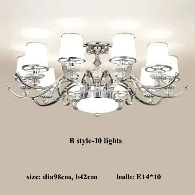 Lustre Chromé Moderne - Abat-jours Blancs | Marco Lucetti Lumières B-10 / Lumière chaude (2500k)
