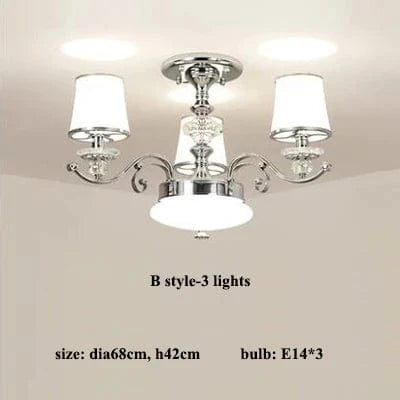 Lustre Chromé Moderne - Abat-jours Blancs | Marco Lucetti Lumières B-3 / Lumière chaude (2500k)