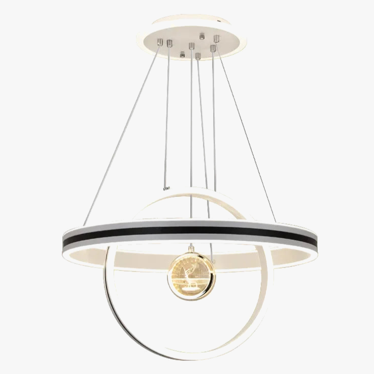 Lustre circulaire de luxe en cristal pour restaurant Prestige Élan.