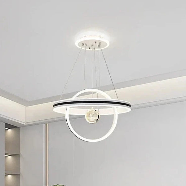 Lustre circulaire de luxe en cristal pour restaurant Prestige Élan. | Marco Lucetti Elk élégant blanc-Sw