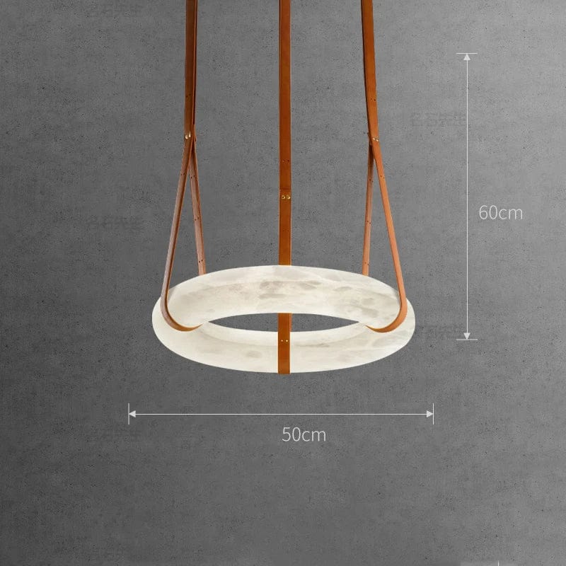 Lustre Circulaire en Marbre LED de Luxe - Diamètre 50cm | Marco Lucetti