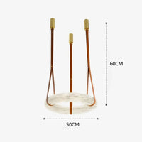 Lustre Circulaire en Marbre LED de Luxe - Diamètre 50cm | Marco Lucetti