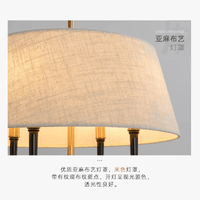 Lustre circulaire en tissu brun clair de style chinois pour une décoration élégante | Marco Lucetti P50cm H73cm