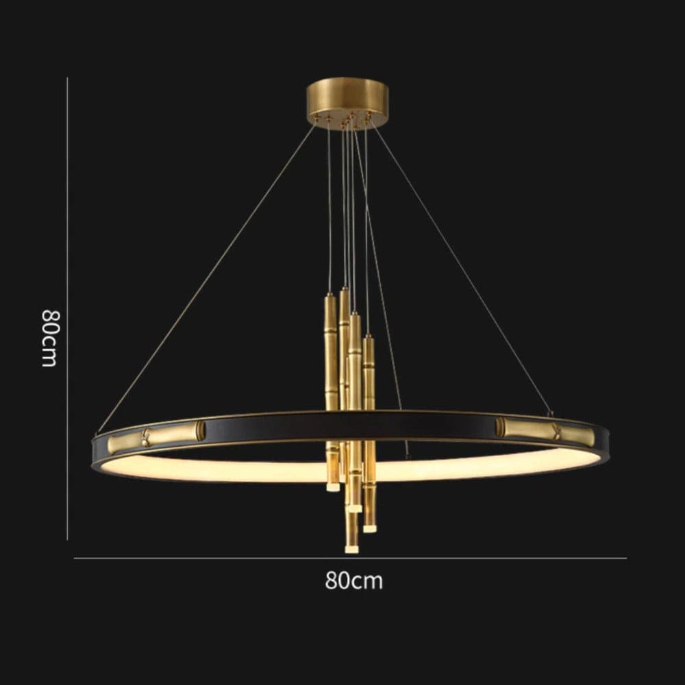 Lustre Circulaire Luxe Style Chinois Yoshi. | Marco Lucetti D80 x H80 cm / Naturelle