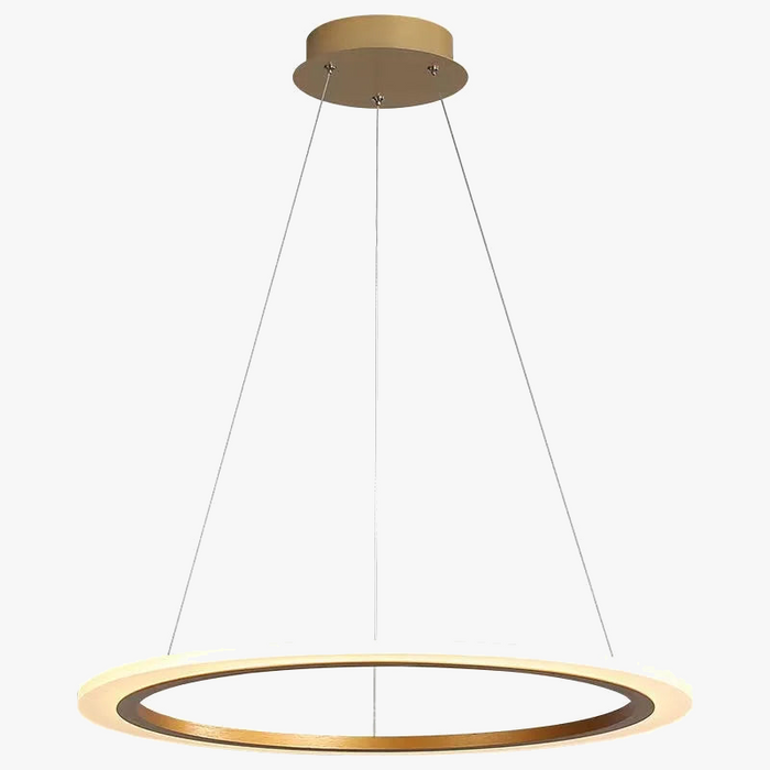 Lustre circulaire minimaliste moderne avec éclairage LED Smart.
