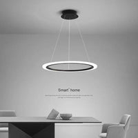 Lustre circulaire minimaliste moderne avec éclairage LED Smart. | Marco Lucetti