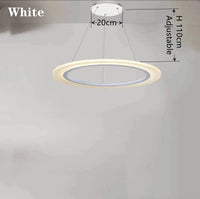 Lustre circulaire minimaliste moderne avec éclairage LED Smart. | Marco Lucetti BLANC / 80CM / Lumière neutre