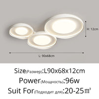 Plafonnier circulaire moderne en fer pour éclairage intérieur - Élégance lumineuse
