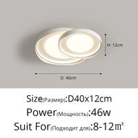Plafonnier circulaire moderne en fer pour éclairage intérieur - Élégance lumineuse