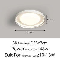 Plafonnier circulaire moderne en fer pour éclairage intérieur - Élégance lumineuse