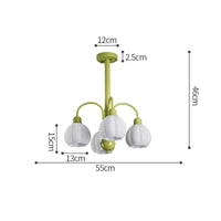 Lustre Citrouille Pastorale pour Chambre à Coucher | Marco Lucetti 4 têtes