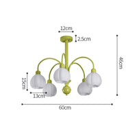 Lustre Citrouille Pastorale pour Chambre à Coucher | Marco Lucetti 6 têtes