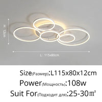 Lustre Noir Moderne avec Éclairage Variable