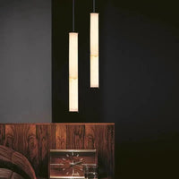 Lustre Collection Prestige en Marbre Naturel et Laiton Noir avec Cordon Réglable | Marco Lucetti