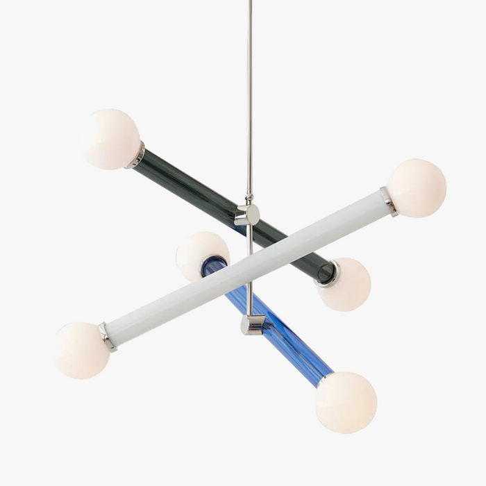 Lustre coloré Art déco pour salle à manger lampe suspendue G9