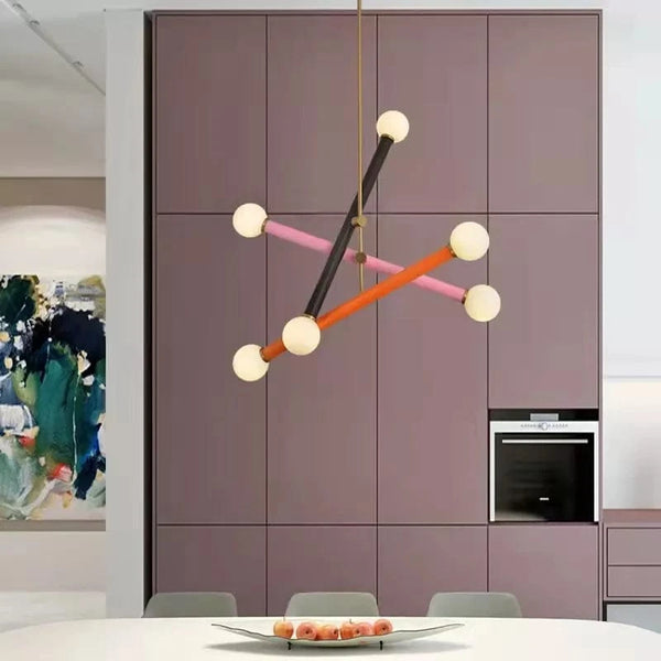 Lustre coloré Art déco pour salle à manger lampe suspendue G9 | Marco Lucetti