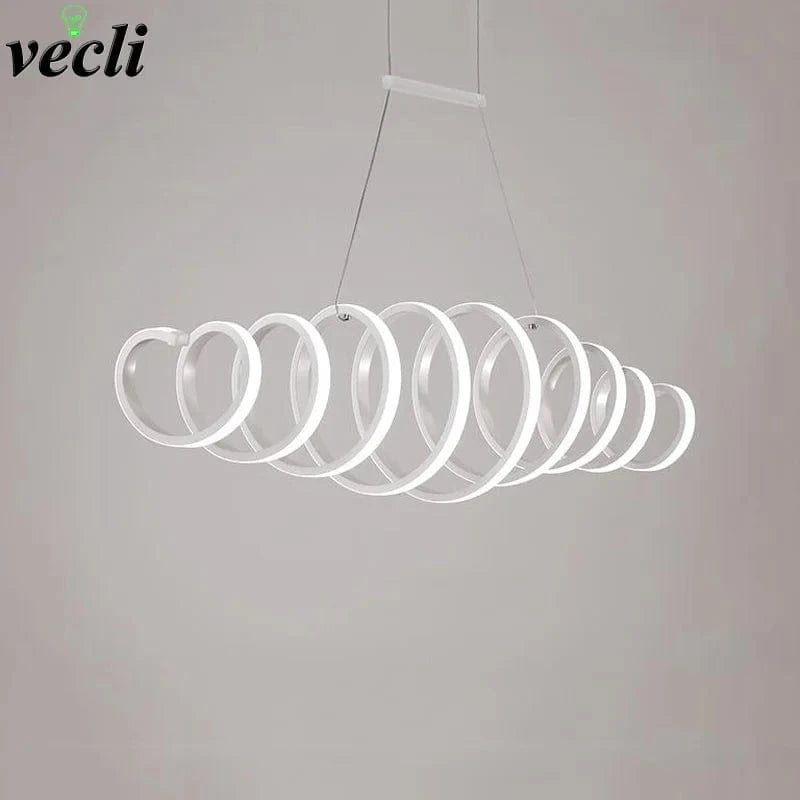 Lustre contemporain en aluminium avec éclairage LED intégré | Marco Lucetti