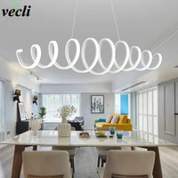 Lustre contemporain en aluminium avec éclairage LED intégré | Marco Lucetti