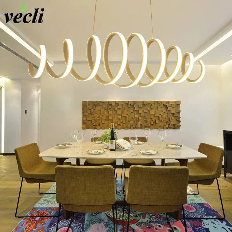 Lustre contemporain en aluminium avec éclairage LED intégré | Marco Lucetti 88w / Blanc chaud / CHINE