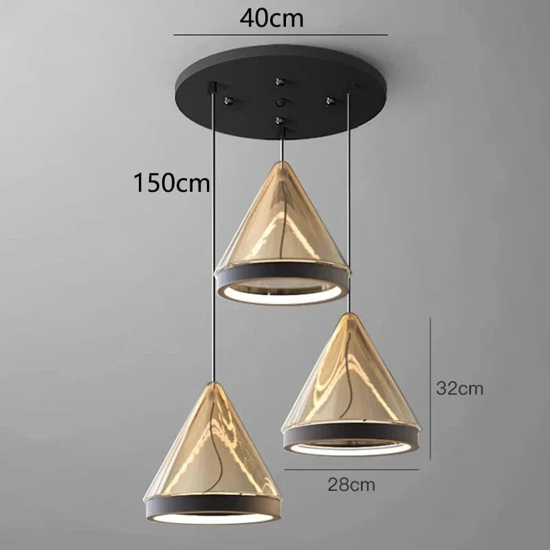 Lustre contemporain pour éclairage intérieur et Suspension | Marco Lucetti A 3 tête 2 / Blanc froid