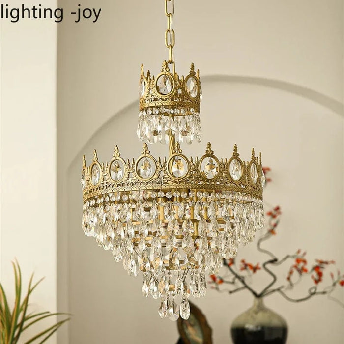 Lustre Couronne Moderne en Cristaux: Luminaire Décoratif d'Intérieur | Marco Lucetti