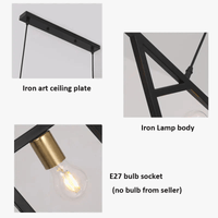 Lustre créatif 4 têtes style industriel fer art pour restaurant et salon | Marco Lucetti