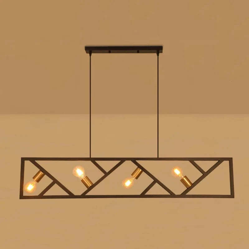 Lustre créatif 4 têtes style industriel fer art pour restaurant et salon | Marco Lucetti