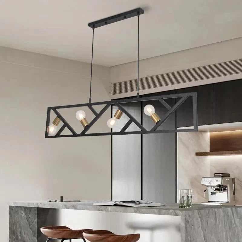 Lustre créatif 4 têtes style industriel fer art pour restaurant et salon | Marco Lucetti