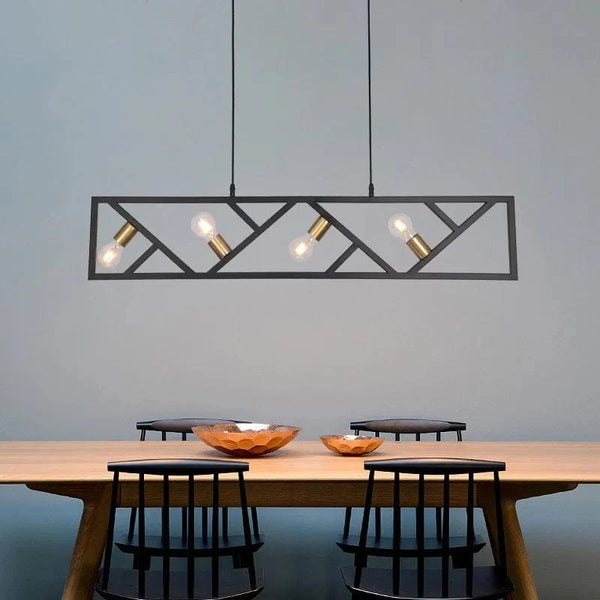 Lustre créatif 4 têtes style industriel fer art pour restaurant et salon | Marco Lucetti