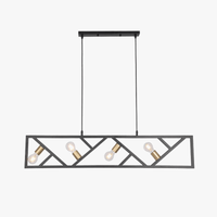 Lustre créatif 4 têtes style industriel fer art pour restaurant et salon | Marco Lucetti