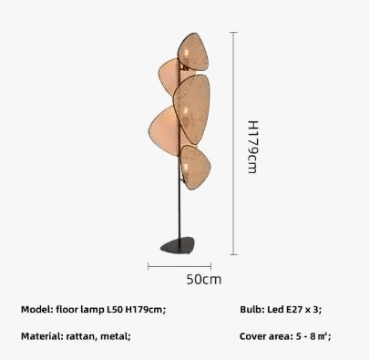 Lustre Créatif en Rotin Bambou Osier Design Handmade | Marco Lucetti