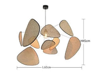 Lustre Créatif en Rotin Bambou Osier Design Handmade | Marco Lucetti LAMPE À PINCE / Lumière froide