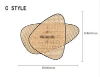 Lustre Créatif en Rotin Bambou Osier Design Handmade | Marco Lucetti LAMPE B / Lumière froide