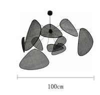 Lustre Créatif en Rotin Bambou Osier Design Handmade | Marco Lucetti Noir Dia-100cm / Lumière froide